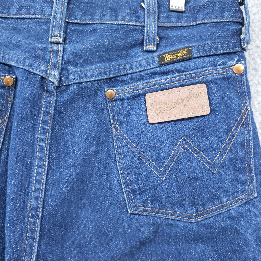 Vintage Wranlgers USA Made 31MWZDN Denim Jeans Tag 32X36 Straight Cowboy Cut